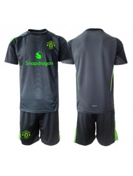 Billige Manchester United Keeper Bortedraktsett Barn 2025-26 Kortermet (+ Korte bukser)